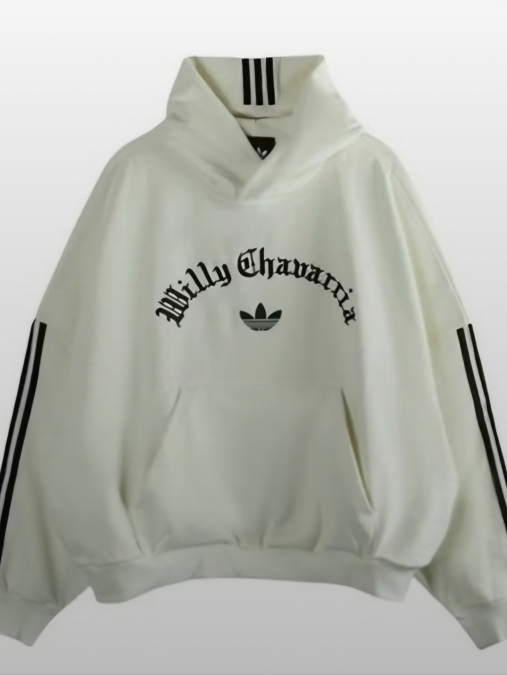 Willy Chavarria X Adidas Cropped White Hoodie